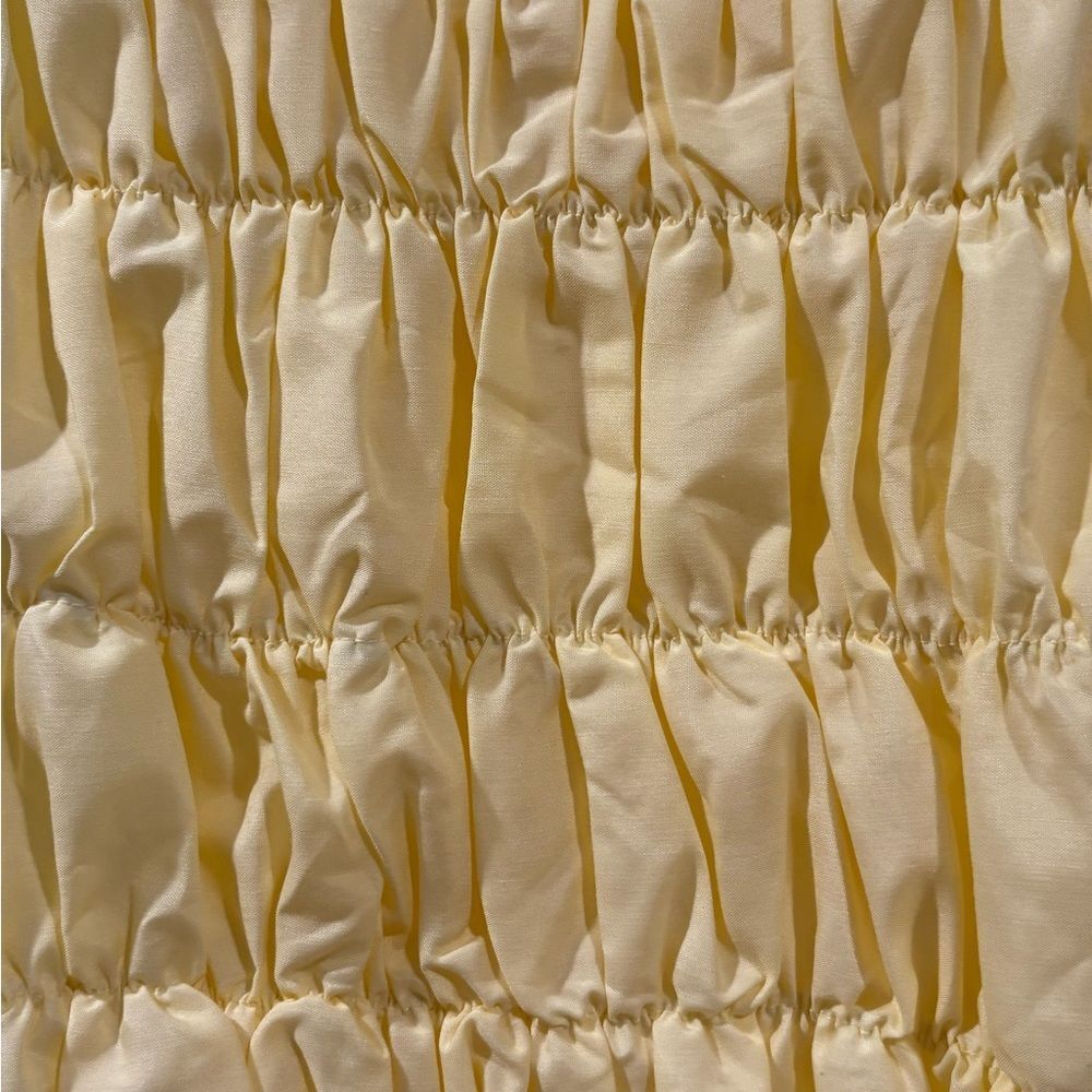Cider Pale Yellow Smocked Ruffle Tank Top - Picture 7 of 7